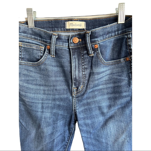 Madewell 10" High-Rise Skinny Jeans in Danny Wash: TENCEL™ Denim Edition Sz 26 - Picture 11 of 13